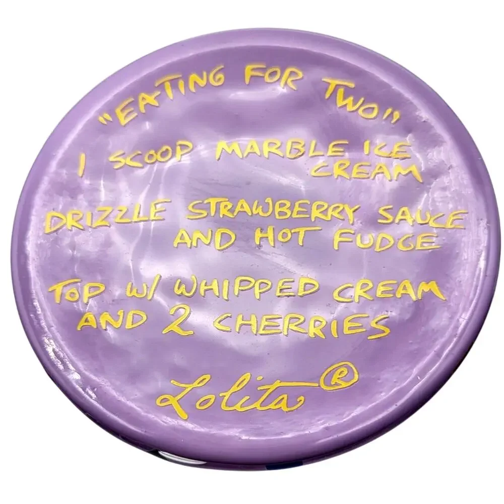 Lolita Sundae Bowl Eating for Two Hand Painted Ice Cream Dish 12 oz